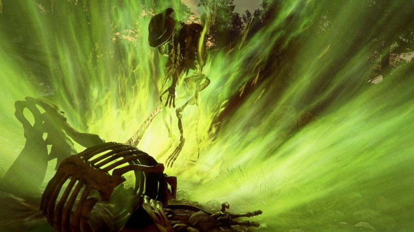 Скелеты восстают под влиянием Зеленого пламени