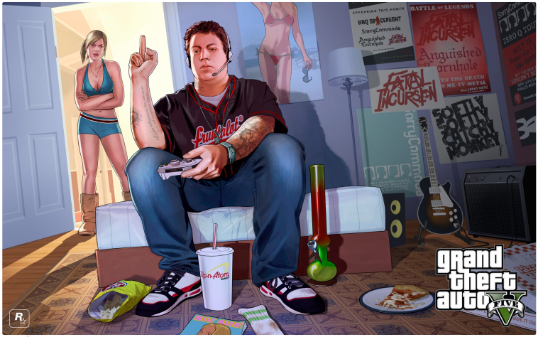 Джимми Де Санта на игровом арте Grand Theft Auto V.