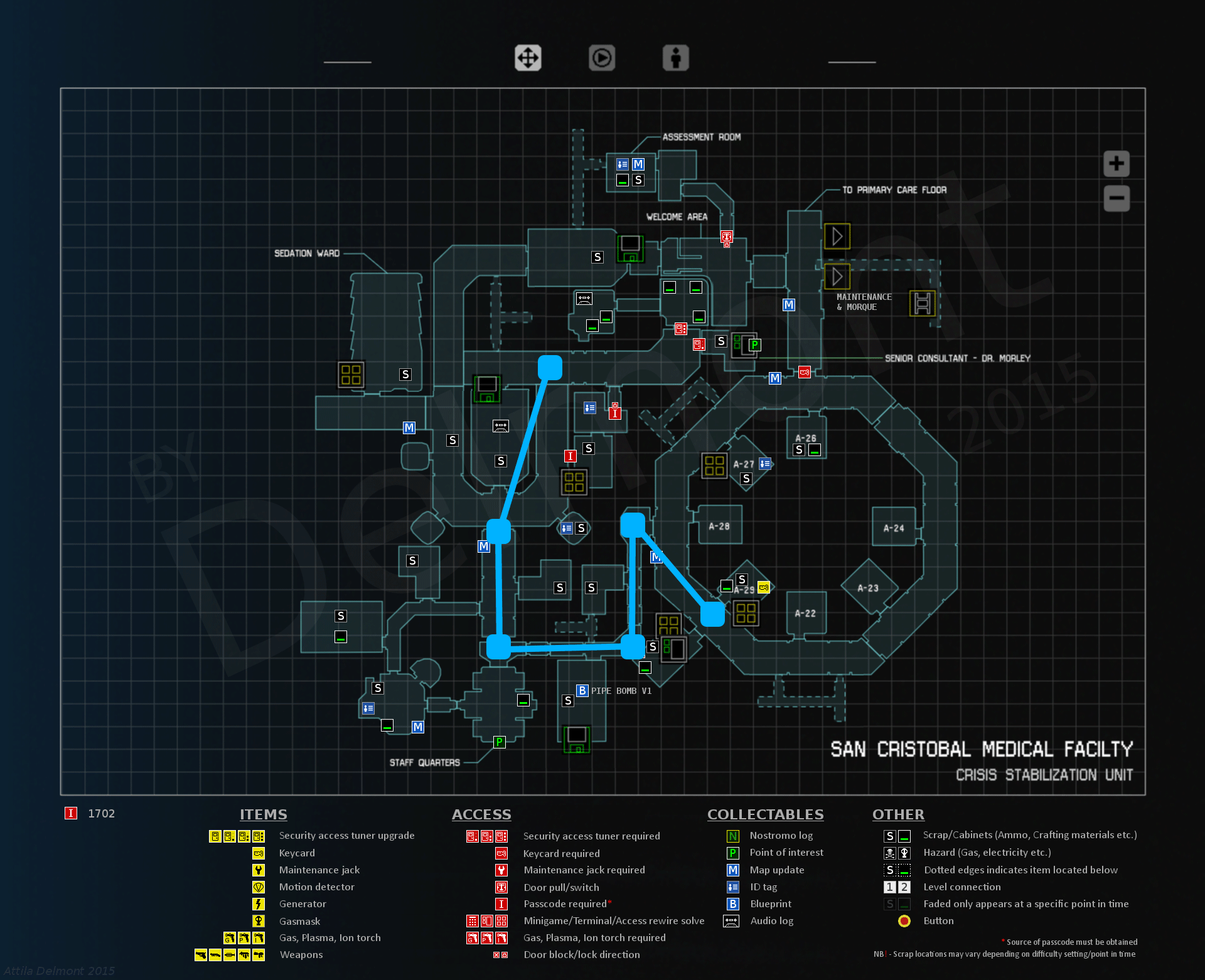 Alien isolation карта