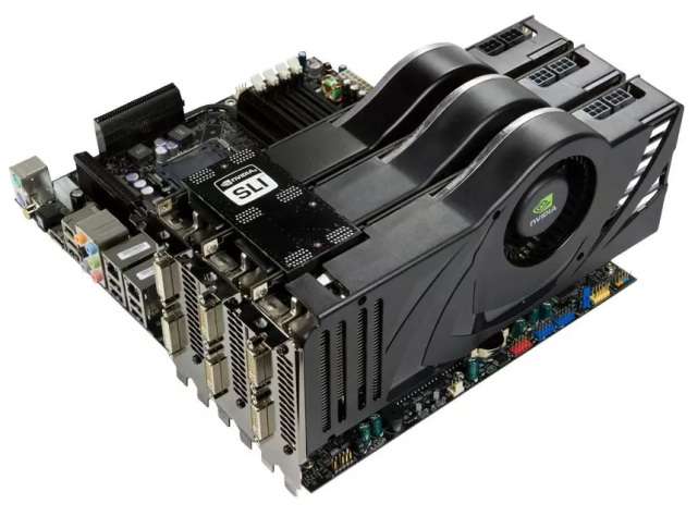 4&amp;nbsp;ATI Radeon HD 3850 в конфигурации CrossFireX, и 3 GeForce 8800 Ultra, работающие в режиме 3-way SLI