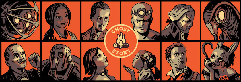 Логотип Ghost Story Games с образами из BioShock.