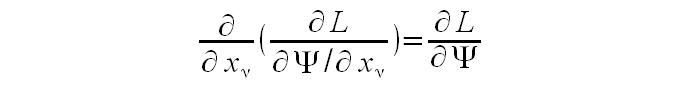 Уравнение Эйлера-Лагранжа. Описывает поведение систем частиц в самом общем случае. Нужно только подставить соответствующее значение лагранжиана L для конкретной системы частиц. Если, например, подставить лагранжиан свободного электрона, то получится уравнение Кляйна-Гордона-Фока.