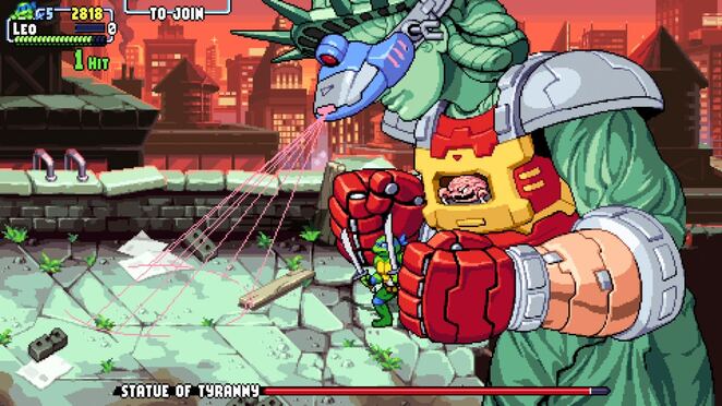 Прохождение Teenage Mutant Ninja Turtles: Shredder’s Revenge Wingnut: как победить Статую Тирании?