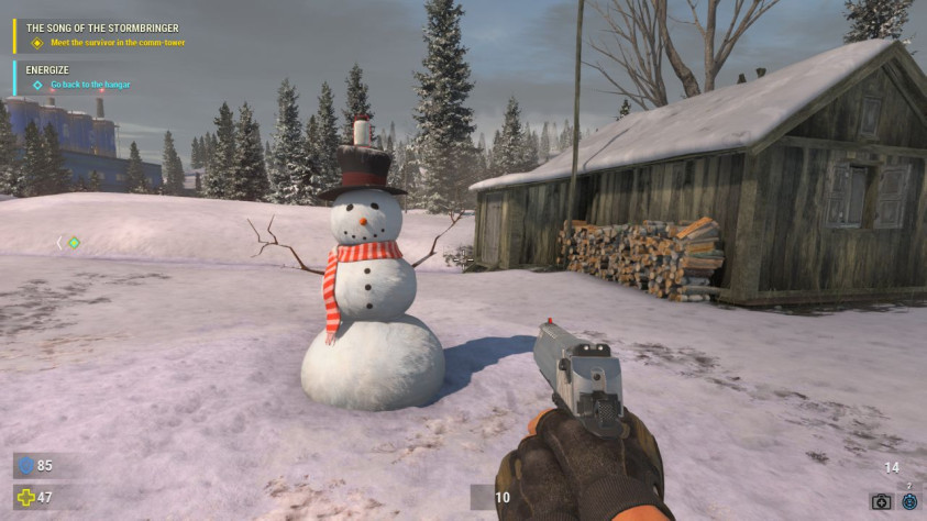 Чтобы не&amp;nbsp;получить урон от&amp;nbsp;секретной взрывчатки, нужно расстрелять снеговика издали.