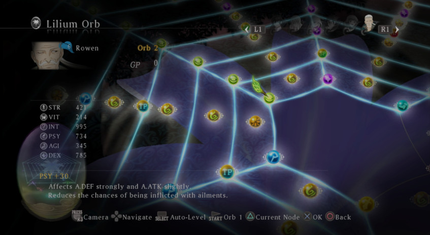 Система Lilium Orb чем-то напоминает развитие героев из Final fantasy 10, да и работает она примерно также.
