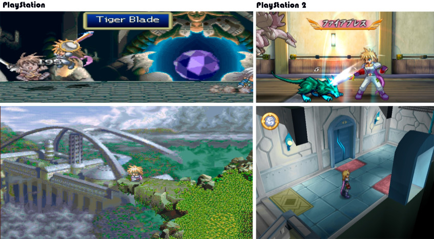 Для сравнения графики привёл примеры оригинальной игры и ремейка. Даже на PSX панорамные виды могут поражать, жаль что на всю игру их единицы.