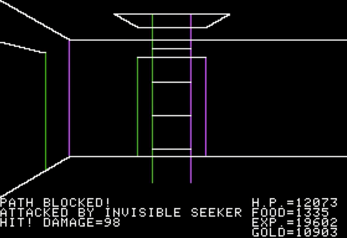 Версия Невидимого Искателя в первой Ultima на Apple II.