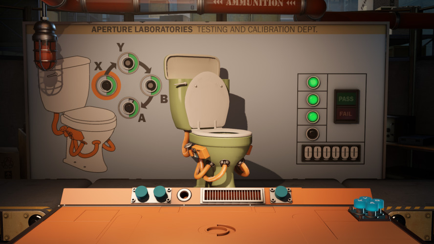 Aperture desk job — игра на клавиатуре