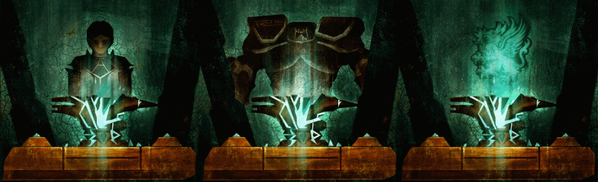 В ходе сюжетного задания Dragon Age: Origins игроку предстоит сделать непростой моральный выбор — позволить Каридину умереть вместе с секретом создания големов или вернуть утраченную технологию гномам.