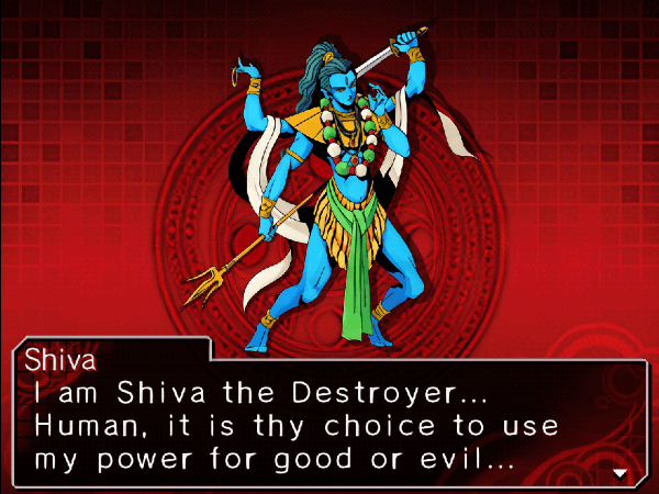 Например, этот дизайн Шивы – индуистского бога – взят из SMT 2, которая вышла в конце 90-ых.