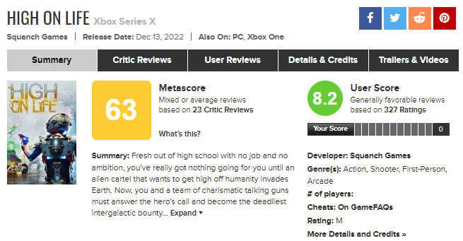 Ситуация на Metacritic.