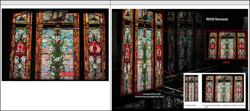 Несколько примеров украденных фото. Слева — картинки из книги Surfaces. Справа — из игр Capcom.