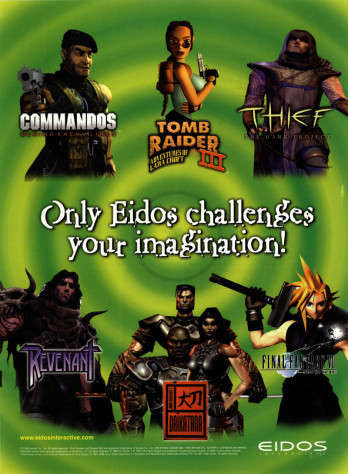 Реклама игры и&amp;nbsp;издателя »Eidos» в&amp;nbsp;игровых журналах.