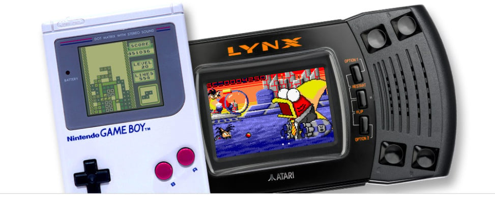 Nintendo Game Boy (слева) и&nbsp;Atari Lynx (справа)