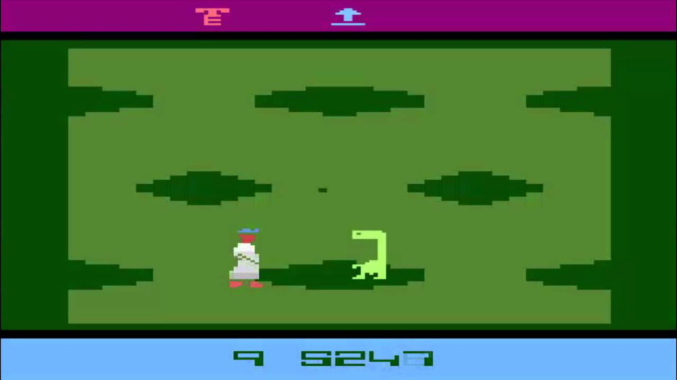 Скриншот игры «E.T.» с&nbsp;Atari 2600 (1982&nbsp;г.)