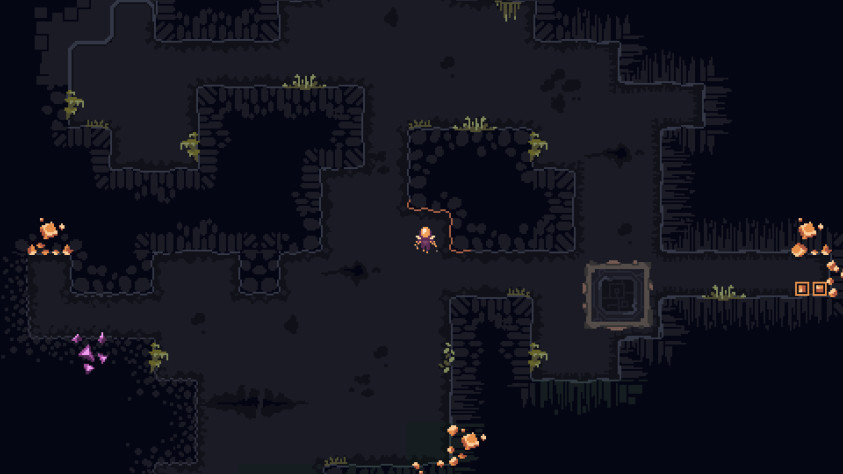 Хочется отметить работу с мелочами в игре. Например, растущие травинки в прорытых путях или уменьшающийся свет вокруг персонажа при погружении в пещеру.