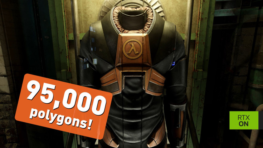 Костюм Гордона Фримана — 95 000 полигонов в Half-Life 2 RTX…