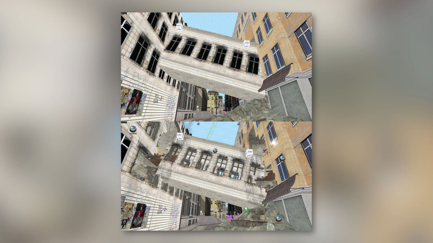 Рабочий скриншот от разработчиков Half-Life 2 RTX (новая версия — снизу).