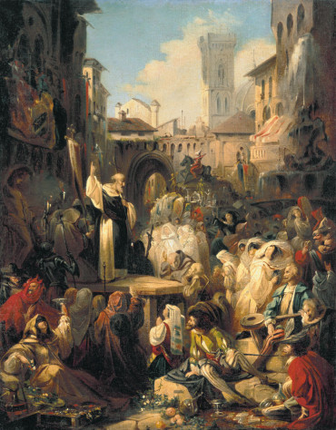 &amp;nbsp; Проповедь Савонаролы во Флоренции. (Николай Ломтев, 1850-е годы).