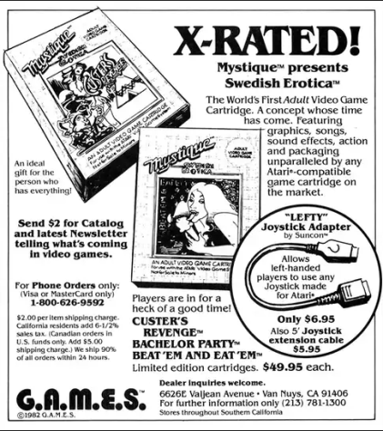 Реклама игр Mystique. Источник: G.A.M.E.S. / Retro Mags.