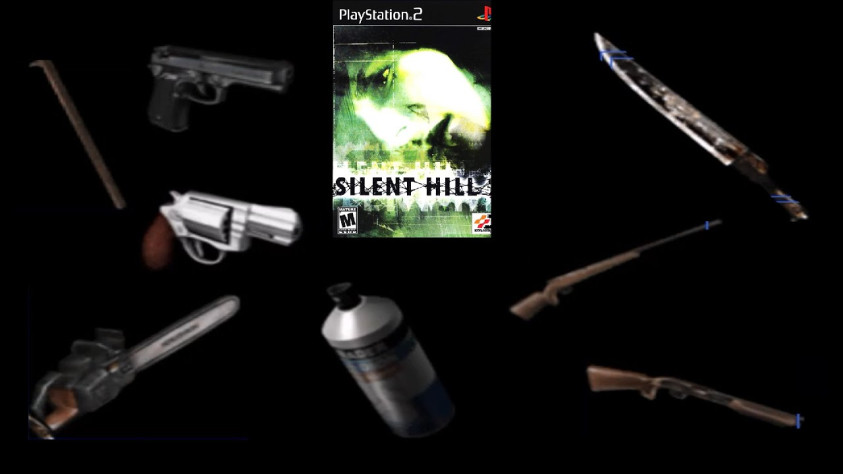 Ну и для сравнения: арсенал Silent Hill 2 (не полный, но близок к тому)