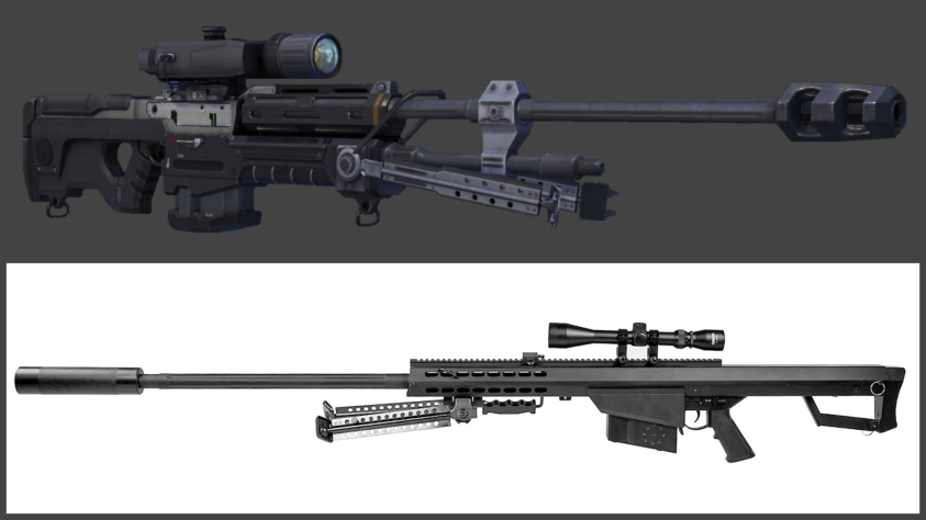 Снайперская винтовка S2 AM в Halo похожа на Barrett M82