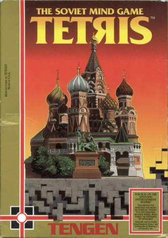 Обложка картриджа с Тетрисом от Atari Games
