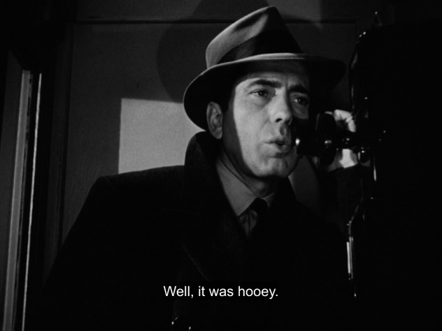 Ещё одно преданье старины глубокой: герой Хамфри Богарта (Humphrey Bogart) в фильме «Мальтийский сокол» (1941) в значении «пустая трата времени» использует слово hooey — оно давно вышло из моды, и пик его популярности, 
по данным&amp;nbsp;Google Books, пришёлся как раз на конец 30-х.