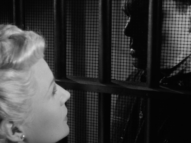 Фильм Орсона Уэллса (Orson Welles) «Леди из Шанхая» (1947) — настоящая энциклопедия нуарных приёмов. Вот героиня Риты Хейворт (Rita Hayworth) разговаривает со своим любовником, которого играет сам Уэллс: он попал за решётку по обвинению в убийстве, так что его лицо намеренно затемнено, а её, наоборот, ярко освещается. Этот контраст называется эффектом кьяроскуро.