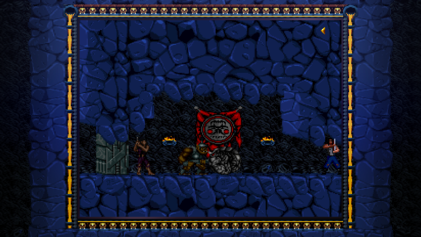 Наверное, самый неприятный экран в игре. Орк, предатель и каменный Соник. Лечилки, естественно, в инвентаре отсутствуют.