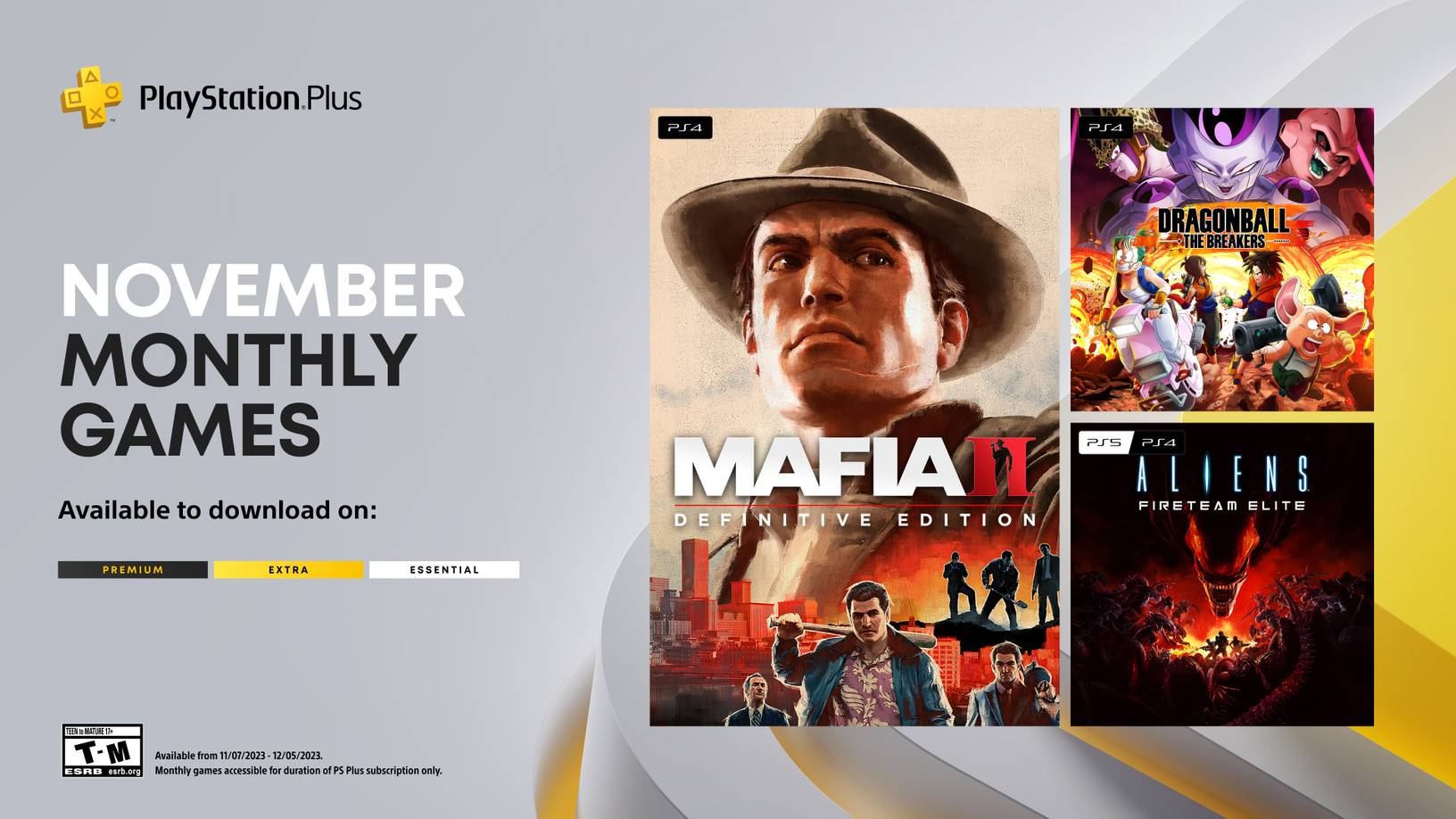 В ноябре PS+ пополнят Mafia II: Definitive Edition и Aliens: Fireteam Elite  | StopGame