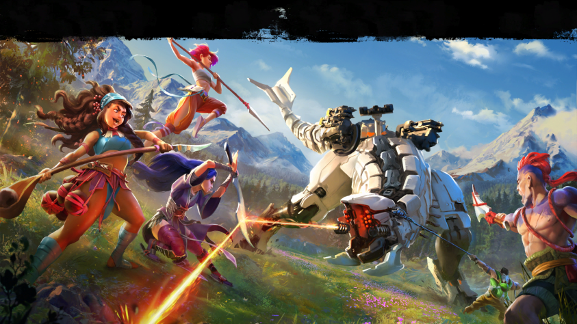 Концепт-арт с персонажами для онлайн-проекта по Horizon. В слитом видео показали трёх героинь слева.
