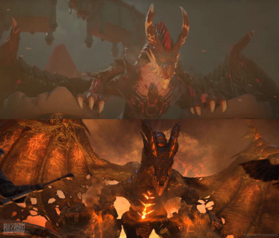 Сверху — дракон из трейлера&amp;nbsp;Tarisland. Снизу — Смертокрыл из ролика о World of Warcraft. Совпадение?