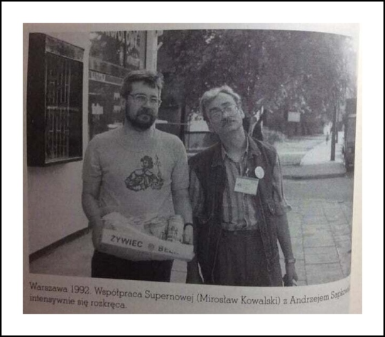 Главный редактор издательства SuperNOWA и&amp;nbsp;Анджей Сапковский в&amp;nbsp;1992 году