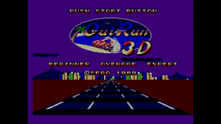Кадр из Out Run 3D для Sega Master System, 1988 год