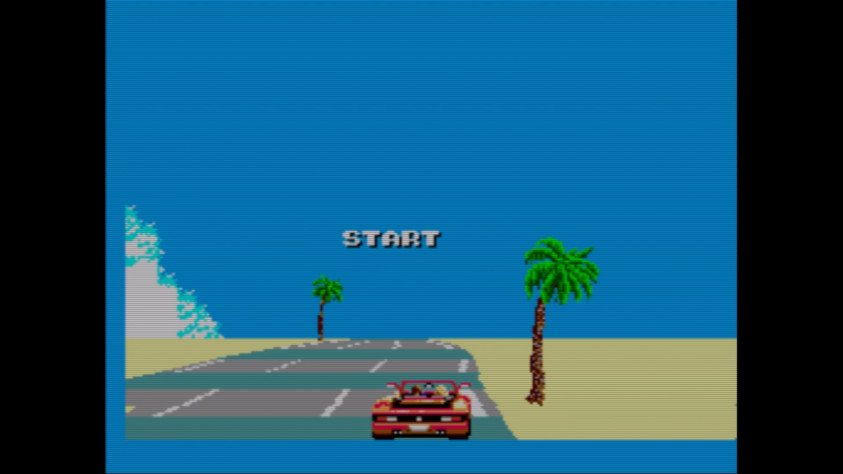 Кадр из версии Out Run для Sega Master System, 1987 год