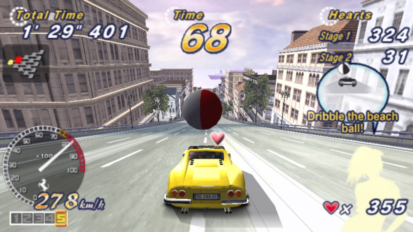 Кадр из версии OutRun 2006 для PSP, 2006 год