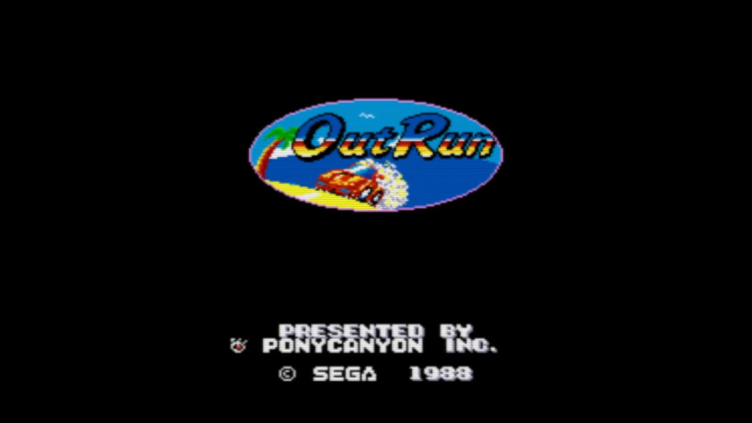 Кадр из версии Out Run для MSX, 1988 год