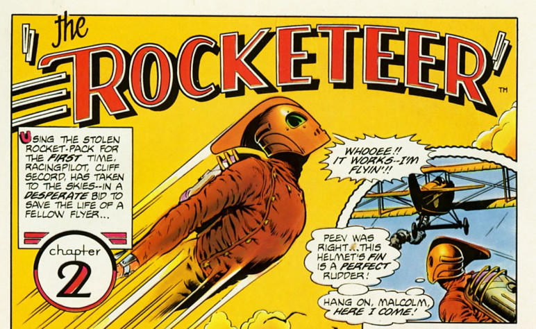 Кадр из второго выпуска The Rocketeer, издание 1985 года.