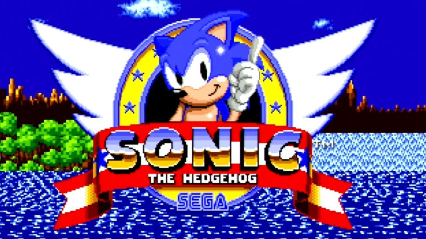 Скриншот из заставки Sonic The Hedgehog - самой популярной игры на Mega Drive/Genesis.
