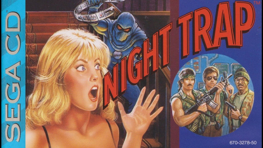 Night Trap - скандальная игра на Sega CD, вызвавшая огромную шумиху среди противников видеоигр в связи с показанной жестокостью в видеоиграх.&amp;nbsp;