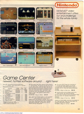 Тут, кстати, отлично можно проследить как менялась цена на&amp;nbsp;игры. Этот скан был сделан из&amp;nbsp;журнала Sears за&amp;nbsp;1988 год, тут самая дорогая игра стоит 38$ (96$)