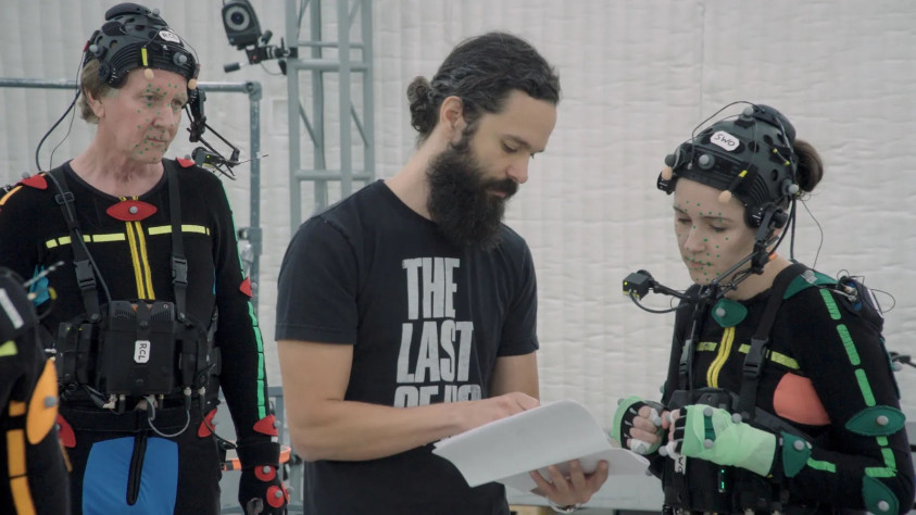 Нил Дракманн (в центре) создаёт видеоигру The Last of Us