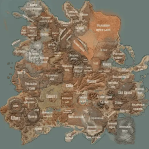 Ванильная карта игрового континента