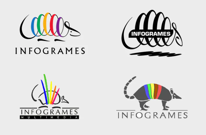 Старые логотипы Infogrames.