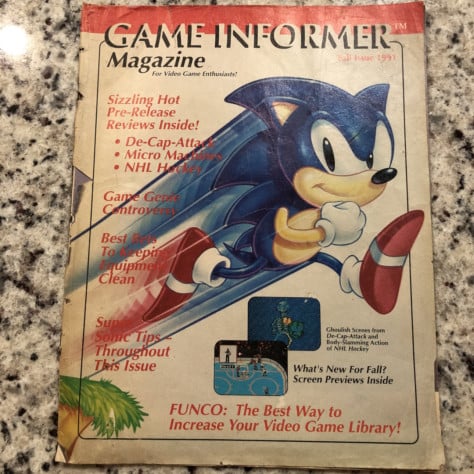 Первый выпуск Game Informer, вышедший осенью 1991-го. Состоял всего из&amp;nbsp;16 страниц. Что примечательно, там&amp;nbsp;же свой первый материал опубликовал Энди Макнамара (Andy McNamara), который впоследствии станет главным редактором издания и&amp;nbsp;проработает там до&amp;nbsp;2020 года.