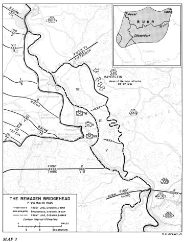 Карта действий с&amp;nbsp;7 по&amp;nbsp;25&amp;nbsp;марта 1945 года