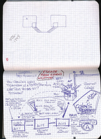 Eric Sterner Sketchbook Level Developement 2K Marin, Bioshock 2: Sketchbook example showing initial level idea development.&amp;nbsp;&amp;nbsp;
