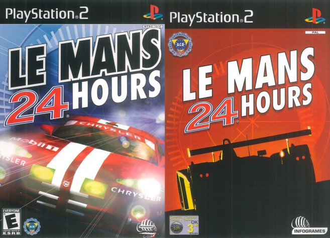 Слева направо&amp;nbsp;— североамериканская и&amp;nbsp;европейская обложки Le&amp;nbsp;Mans 24 Hours для PlayStation&amp;nbsp;2