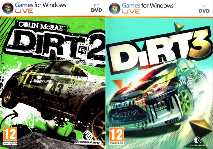 Слева направо&amp;nbsp;— обложки Colin McRae DiRT 2 и&amp;nbsp;DiRT 3